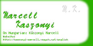marcell kaszonyi business card